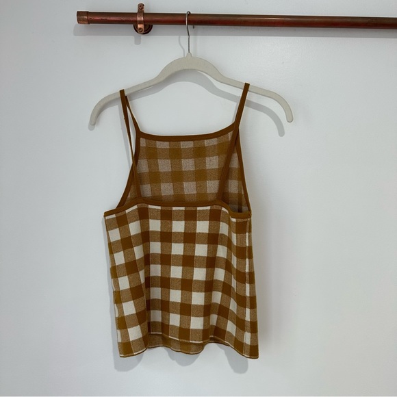 NWT Madewell Gingham Apron Sweater Tank PSL - Picture 4 of 6